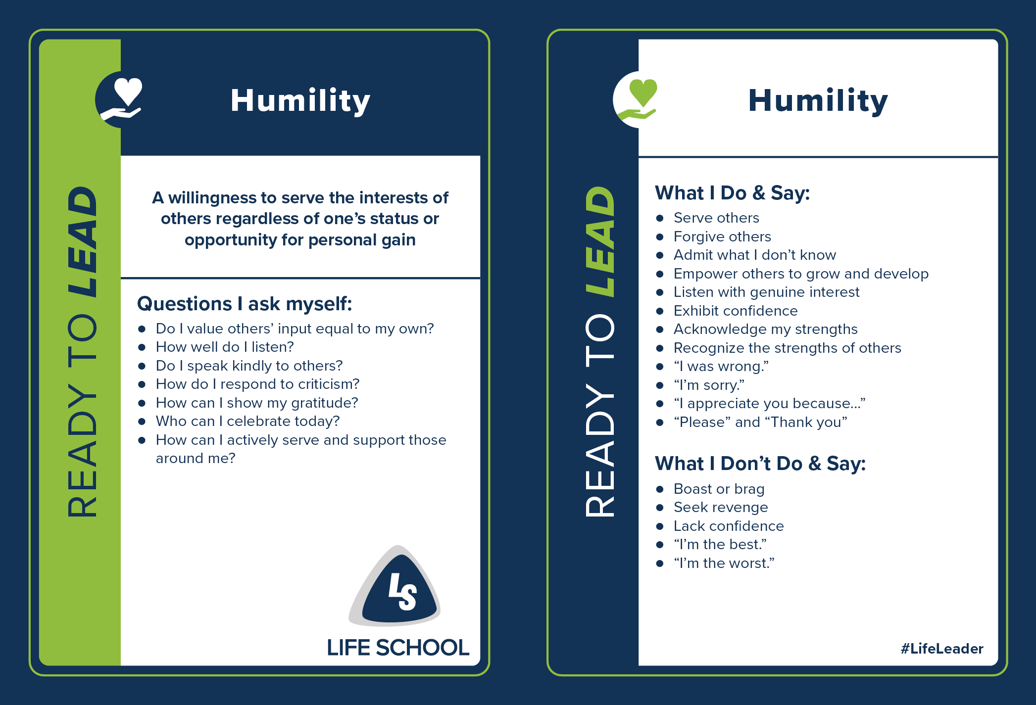 LL Action Card - Humility - English